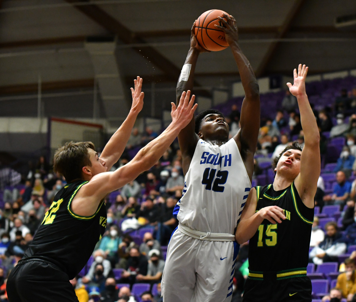 West Linn South Medford boys basketball Taylor Balkom 40